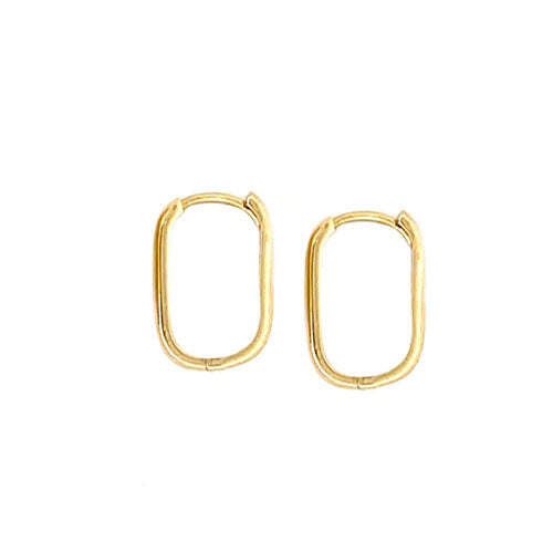 Video Thumbnail: Oblong Hoop Petite Earrings