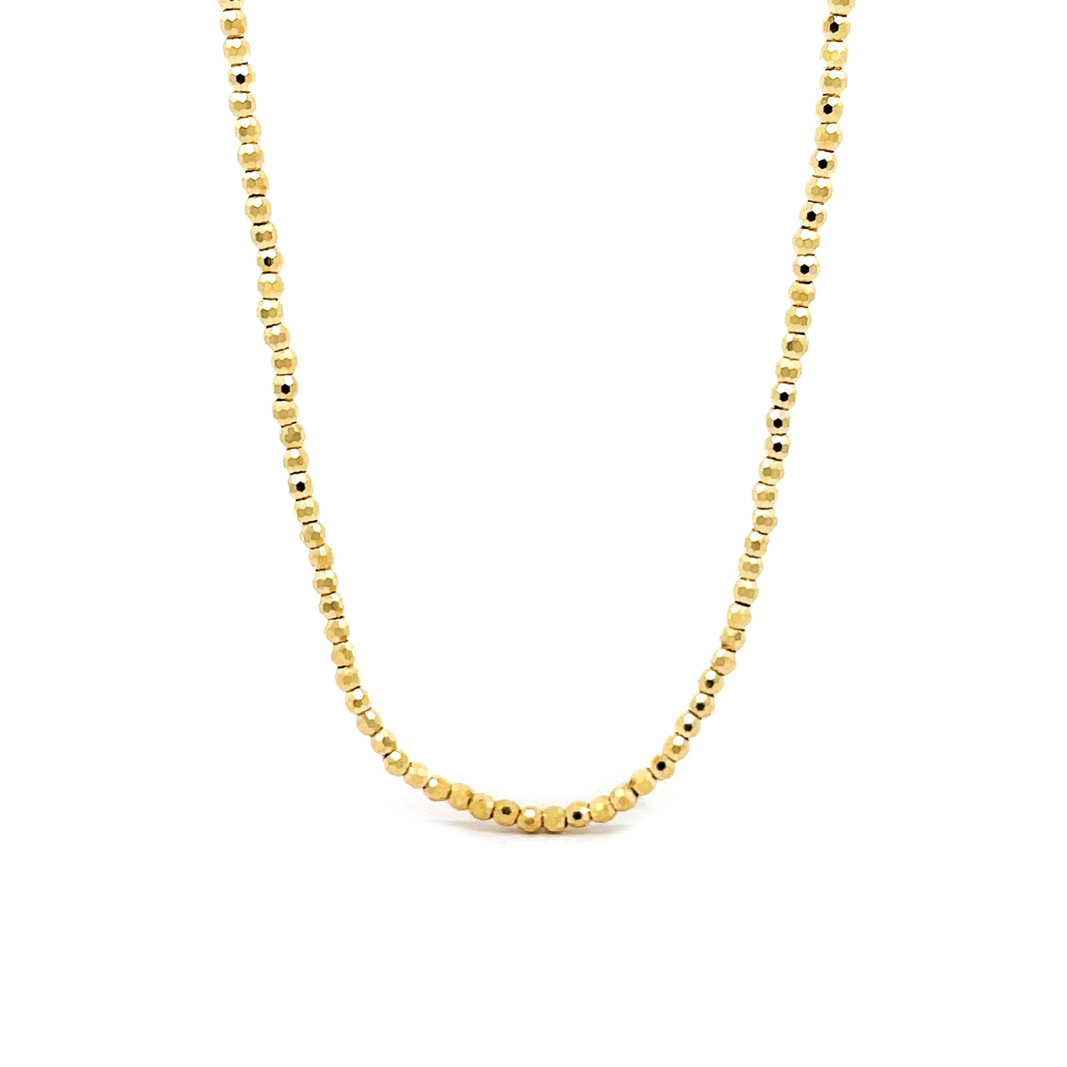 Howard 14K Yellow Gold 16" Glitter Necklace