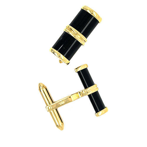 Video Thumbnail: Cufflinks - Onyx & Yellow Gold Cufflinks