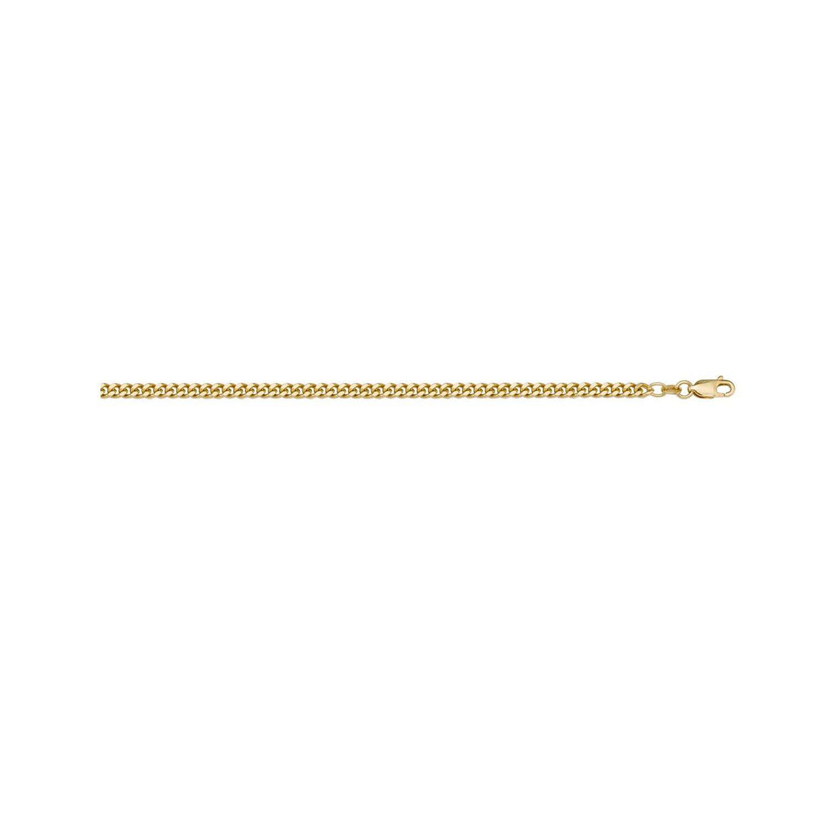Yellow Gold Solid Curb Chain 1.4mm