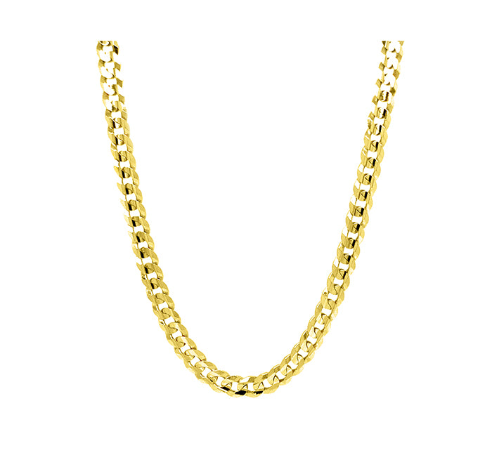 Flat Curb 18k Yellow Gold Chain 24"