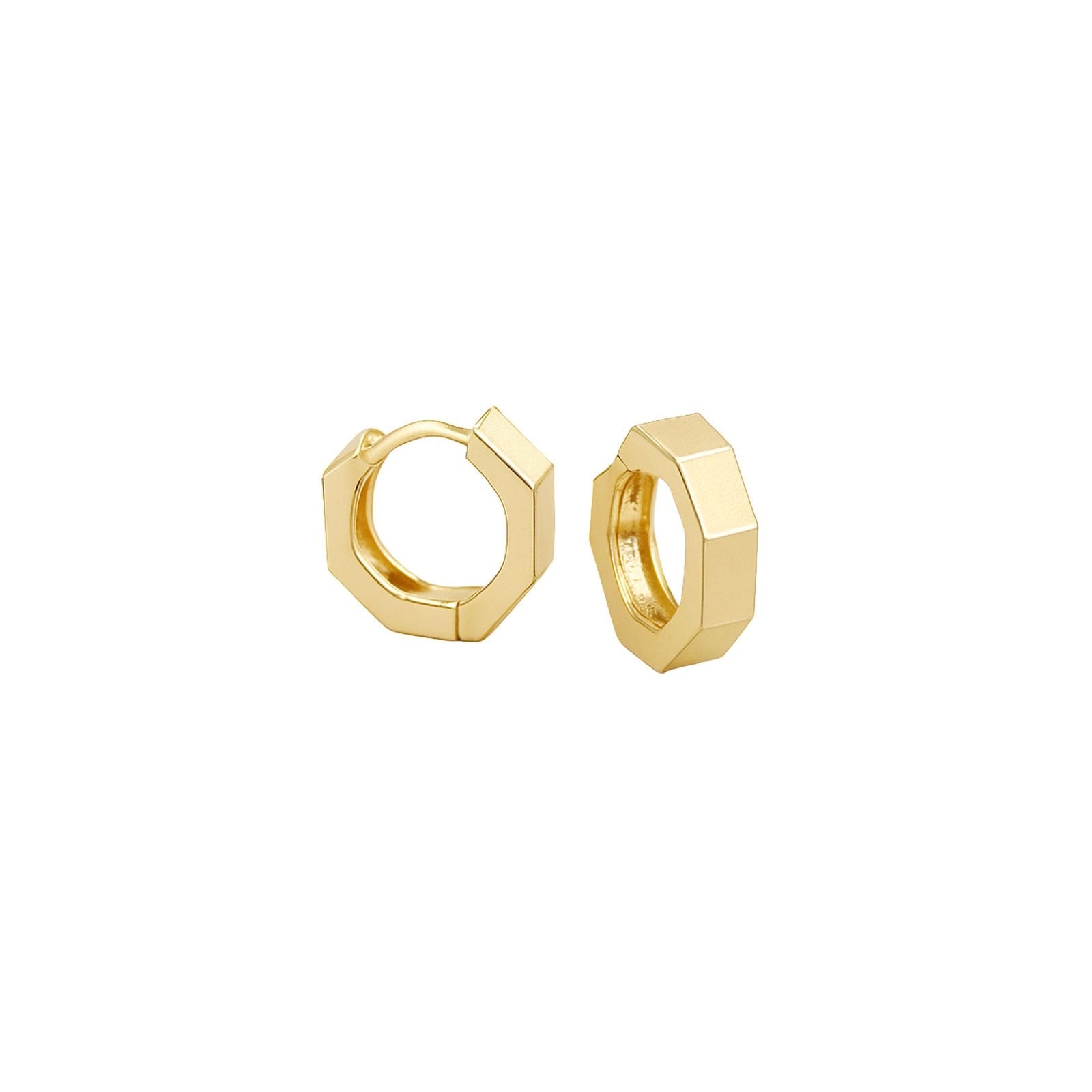 Video Thumbnail: Faceted Huggies 4505 - Howard 14k Yellow Gold Faceted Huggie Earrings