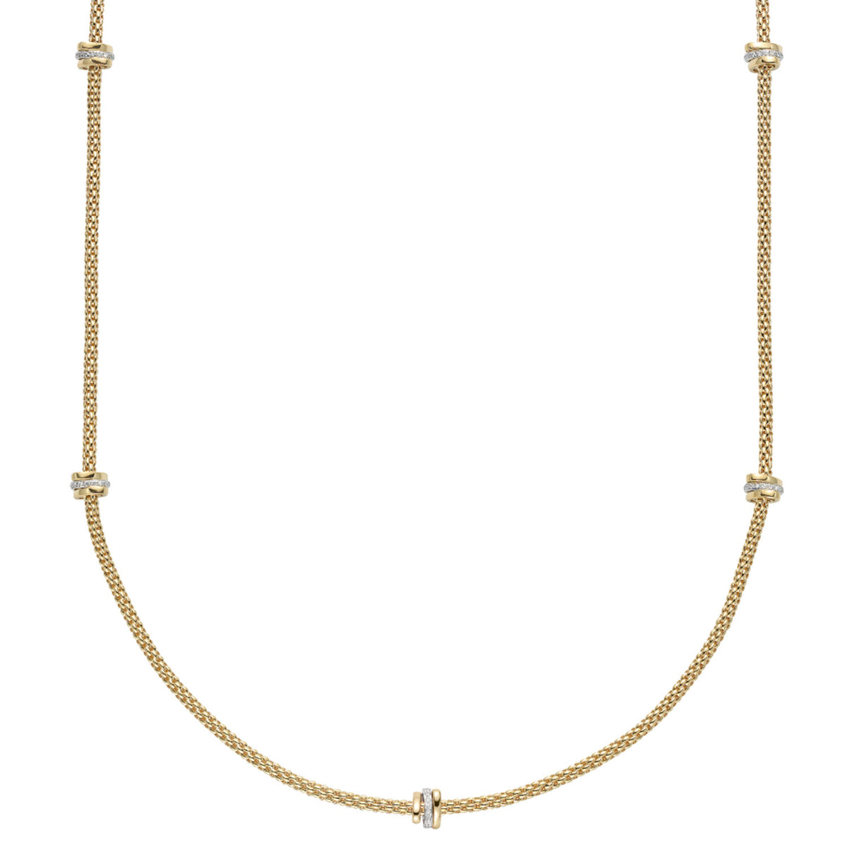 Fope 18K Yellow Gold Prima Necklace with Diamonds