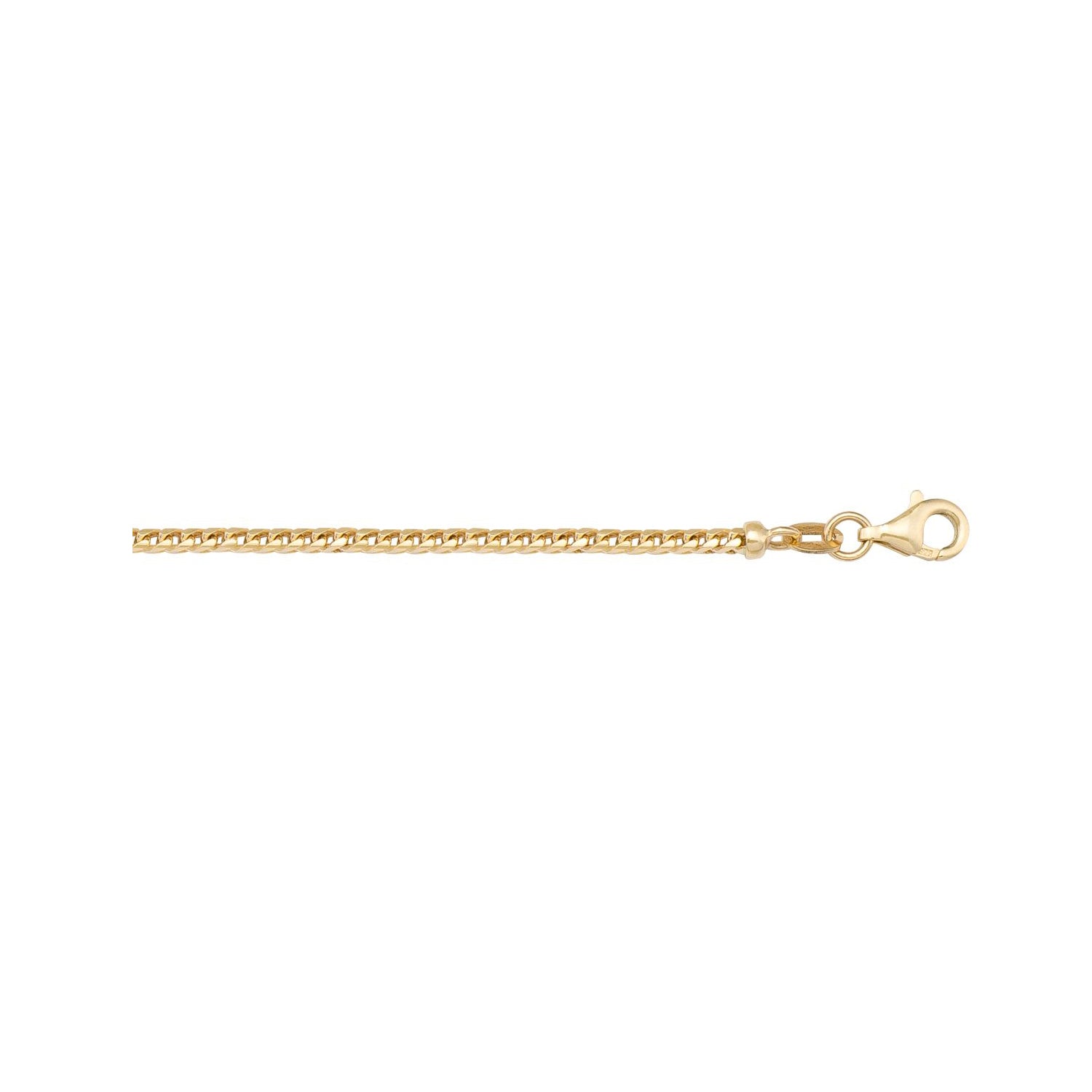 Yellow Gold Solid Franco Chain 1.5mm