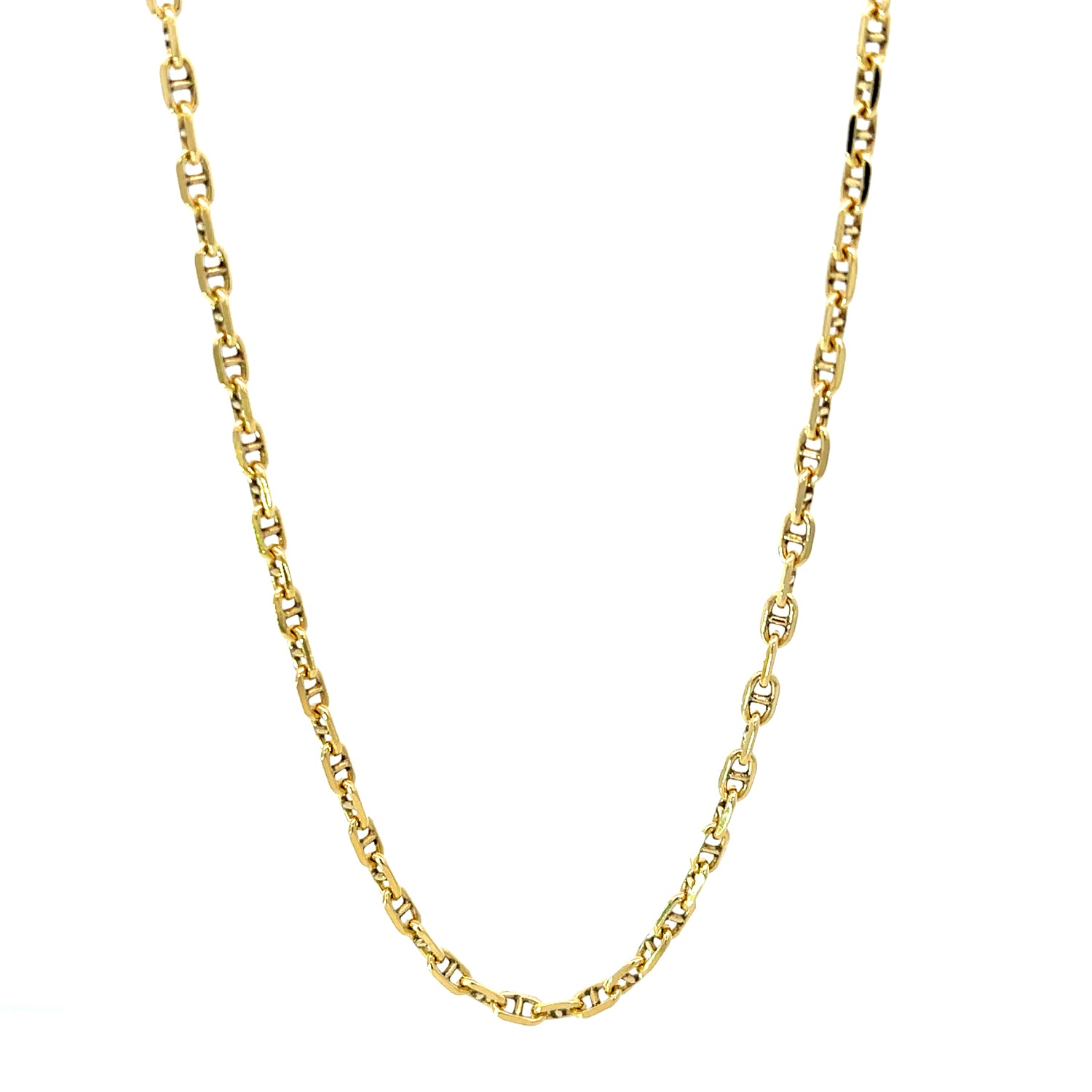 18K Yellow Gold Anchor Style Chain 24''