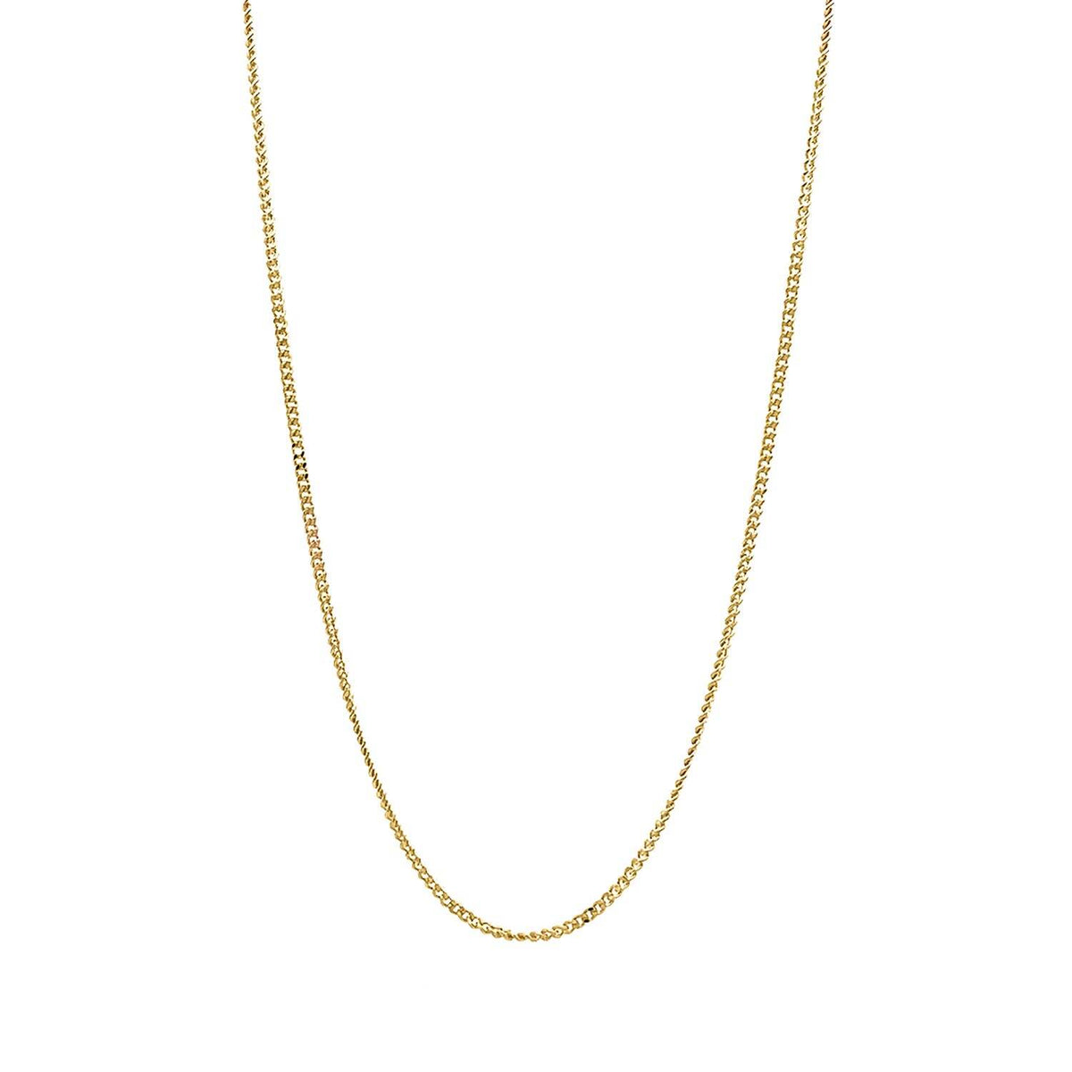 Yellow Gold Solid Curb Chain 1.2mm