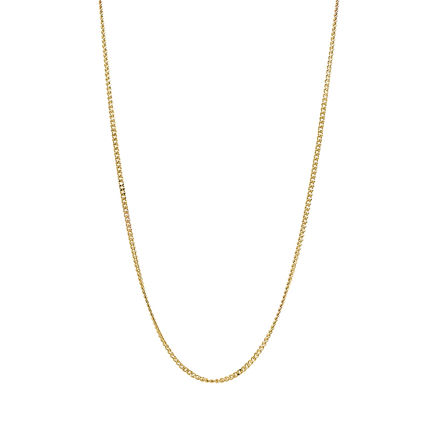 Yellow Gold Solid Curb Chain 1.2mm