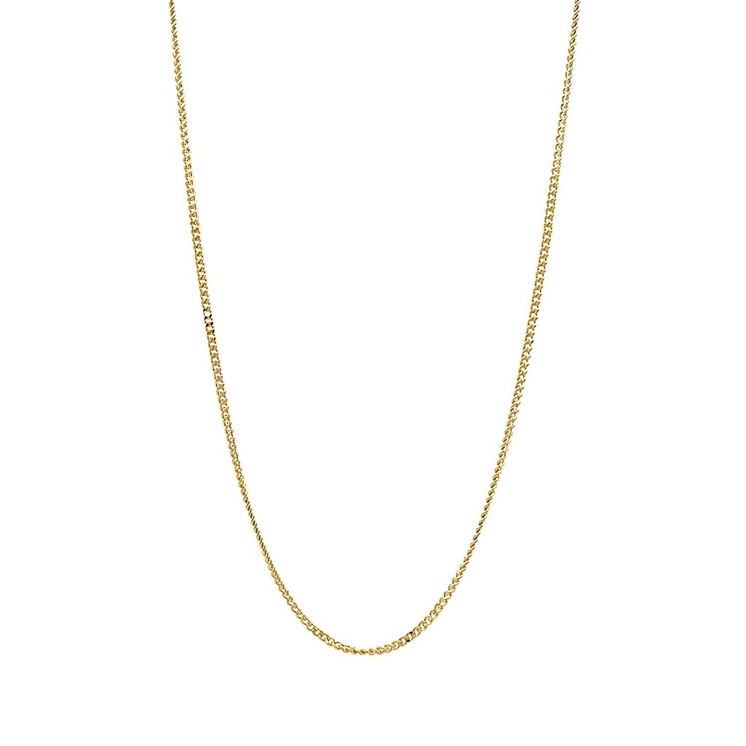 Yellow Gold Solid Curb Chain 1.2mm