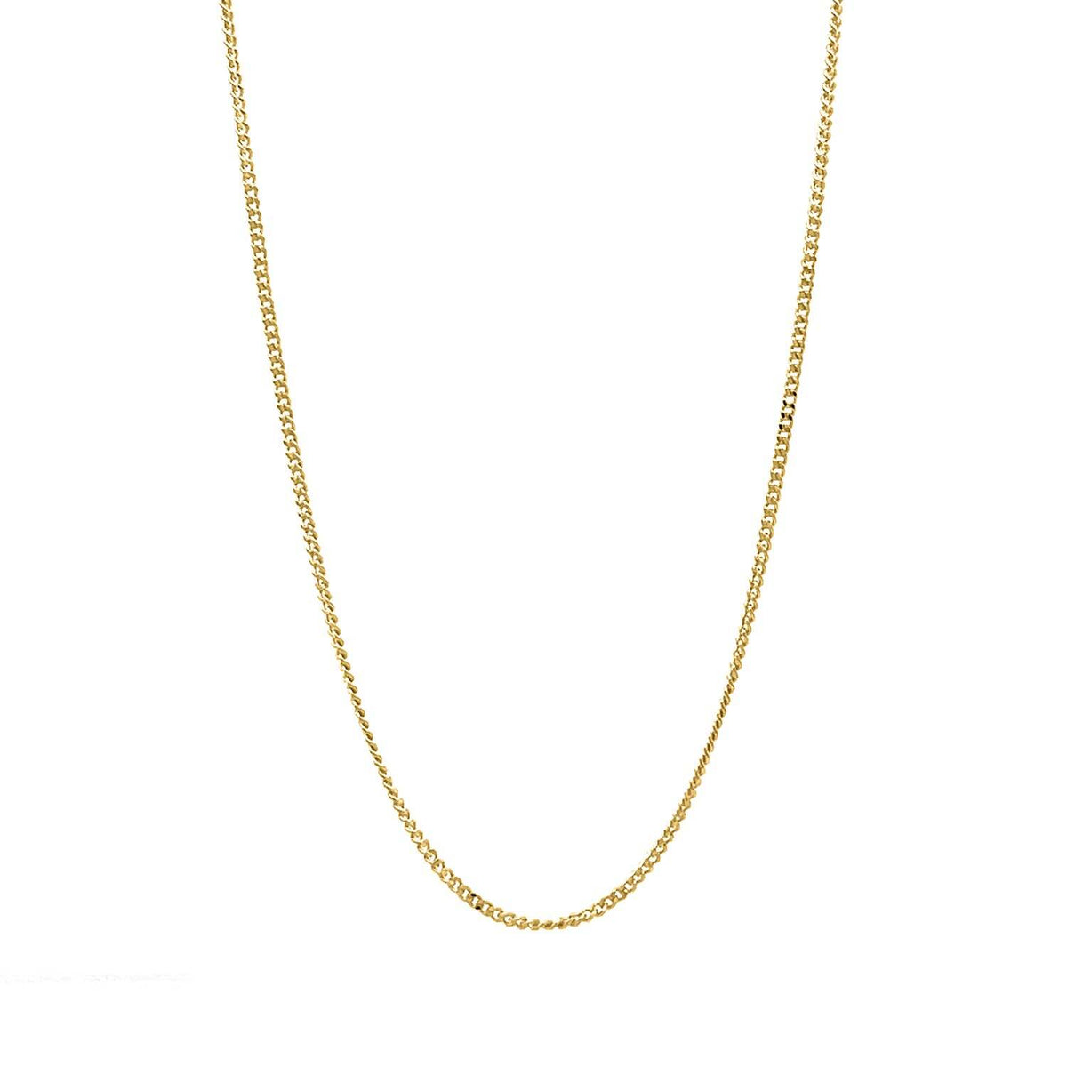 Yellow Gold Solid Curb Chain 1.4mm