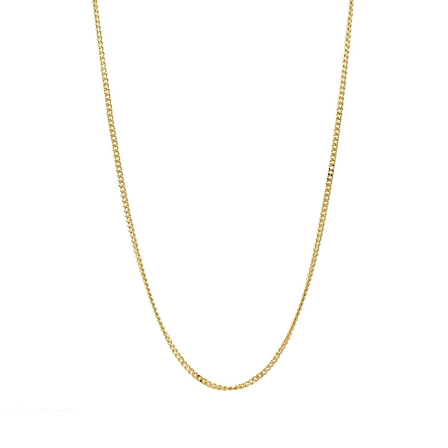 Yellow Gold Solid Curb Chain 1.4mm