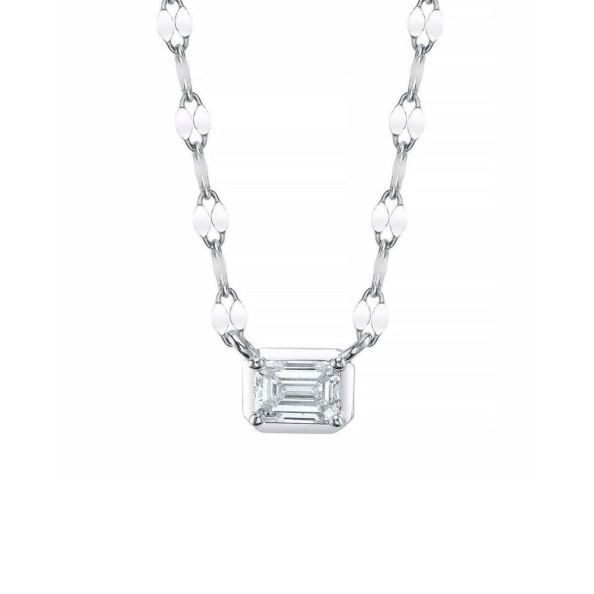 Video Thumbnail: Baguette Diamond Pendant Necklace 0.20ct