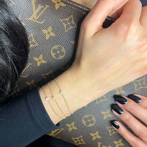 Video Thumbnail: Singlediamondbracelet - Floating Oval Diamond Cable Link Bracelet