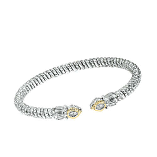 Vahan Gold & Sterling Silver Diamond Cuff Bracelet