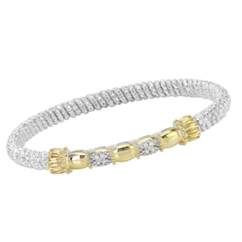 Vahan Yellow Gold & Sterling Silver Bangle