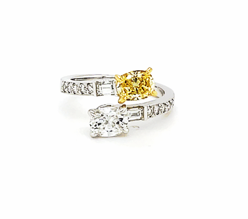 Howard Design Double Head Diamond Engagement Ring