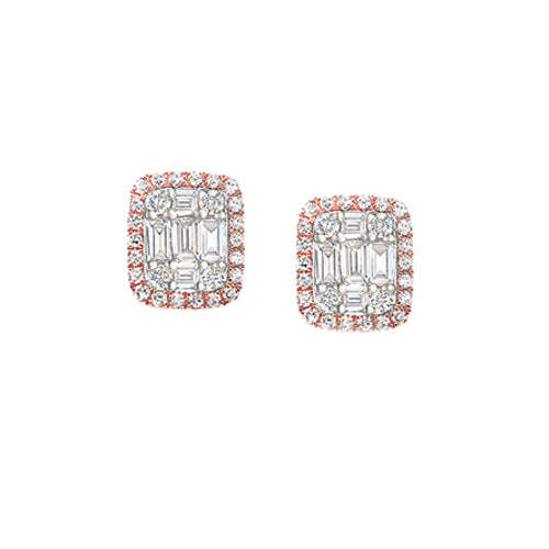 Video Thumbnail: Invisible Baguette Diamond Stud Earrings