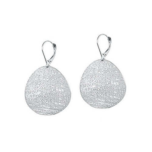 Video Thumbnail: Lace Gold Medium Circle Drop Earrings