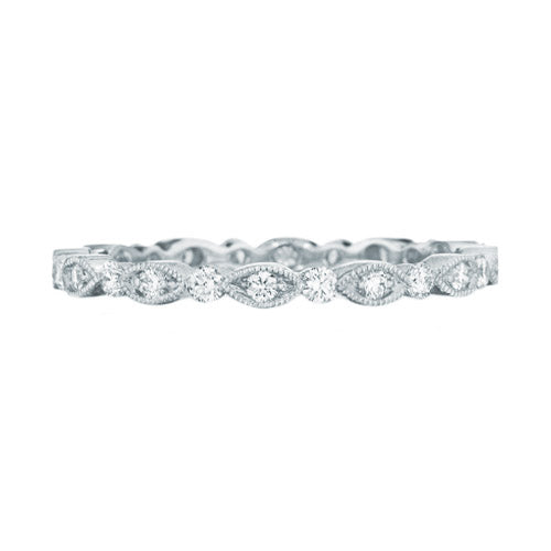 Marquis Shape Diamond Eternity Wedding Band Ring