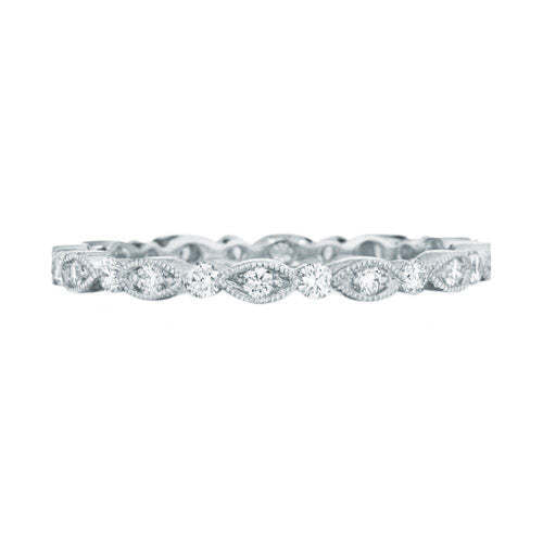 Video Thumbnail: Marquis Shape Diamond Eternity Wedding Band Ring