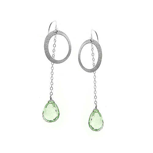 Gemstone Dangle Drop Earrings
