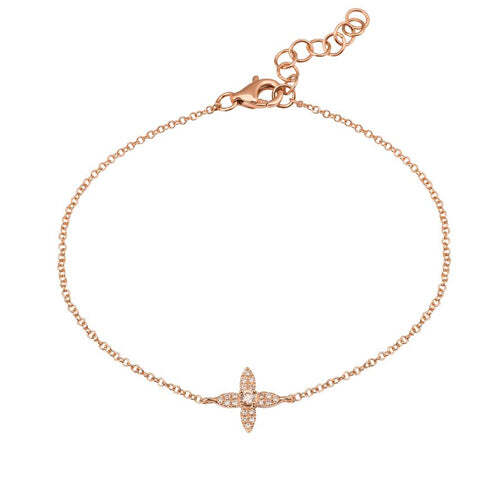 Video Thumbnail: Rose Gold Diamond Flower Bracelet