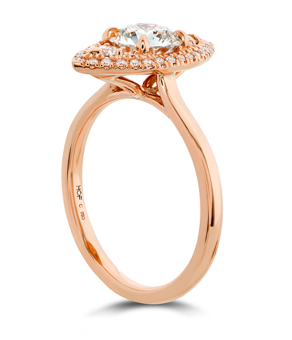 Hearts On Fire Juliette Marquis Halo Round Diamond Engagement Ring