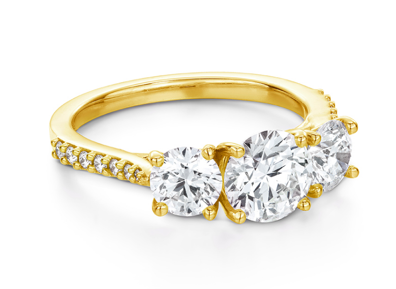 Video Thumbnail: 03 - Hearts on Fire Camilla Three Stone Engagement Ring