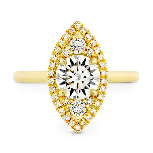 Hearts On Fire Juliette Marquis Halo Round Diamond Engagement Ring