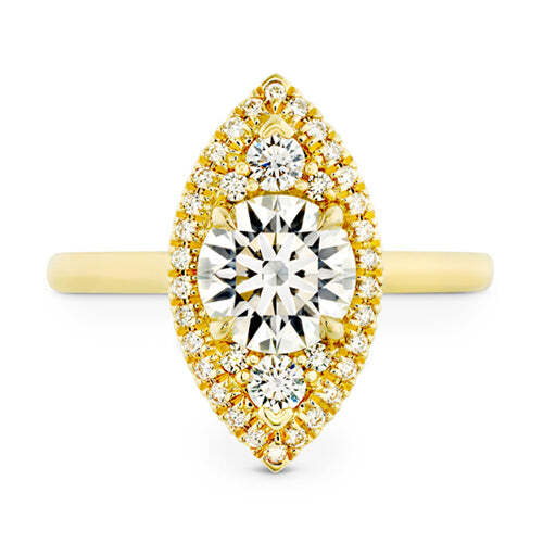 Video Thumbnail: Yellowova - Hearts on Fire Juliette Marquis Halo Round Diamond Engagement Ring
