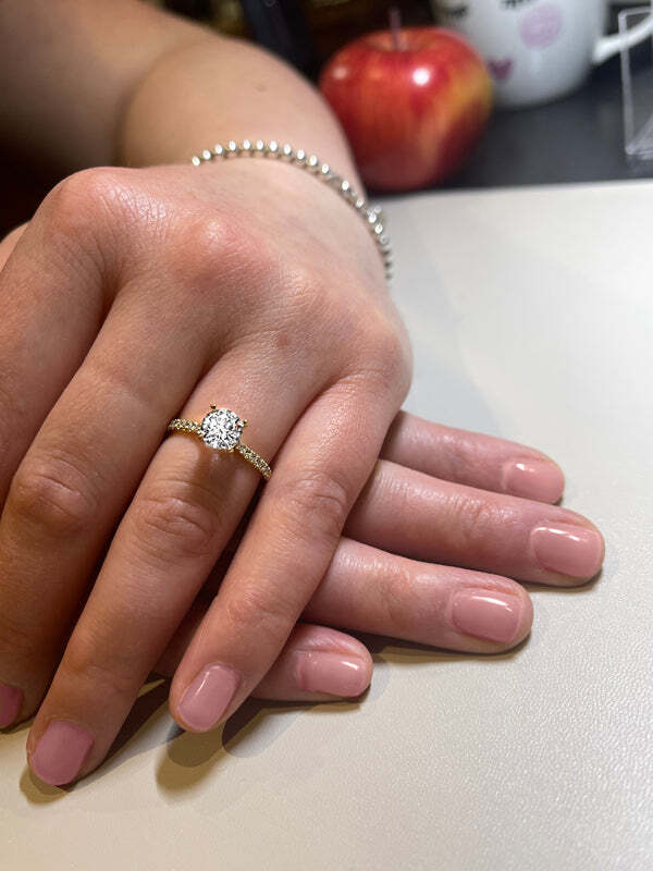 Blair Round Engagement Ring in Yellow Gold