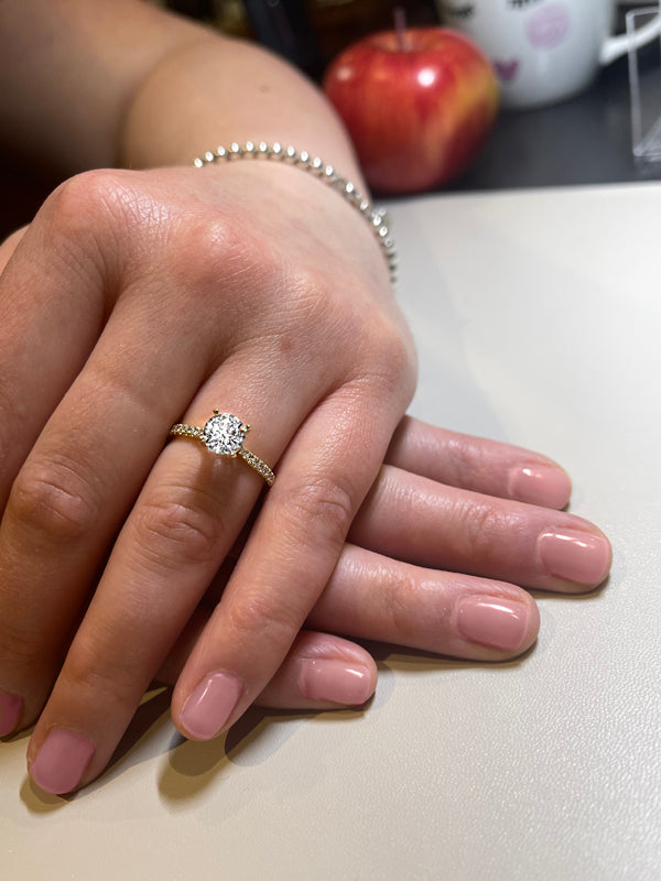 Blair Round Engagement Ring in Yellow Gold