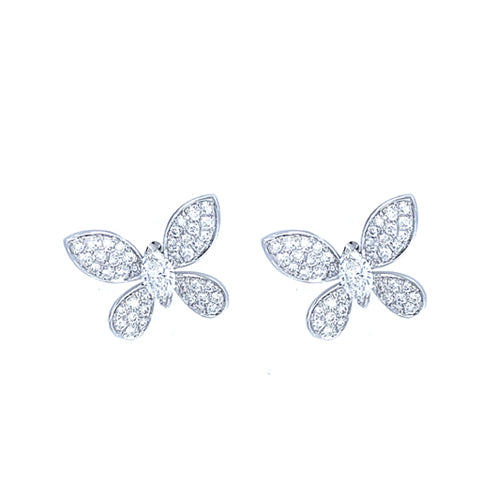 Butterfly Pave Diamond Earrings