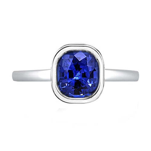 Sapphire Bezel Solitaire Ring