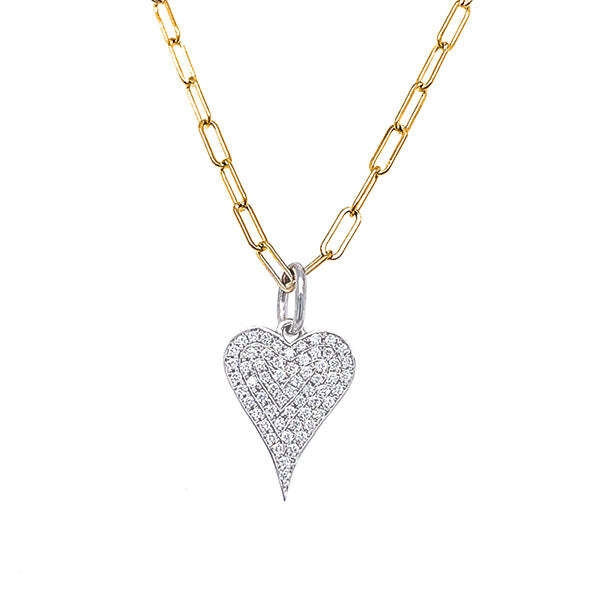 Video Thumbnail: Custompaveheartpendant - 14k White Gold Pave Heart Diamond Pendant
