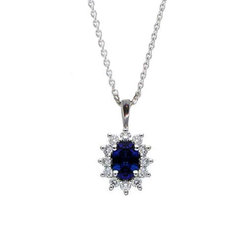 Video Thumbnail: Sapphire Cluster Diamond Pendant