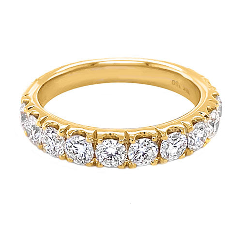 Half Eternity Diamond Yellow Gold Band