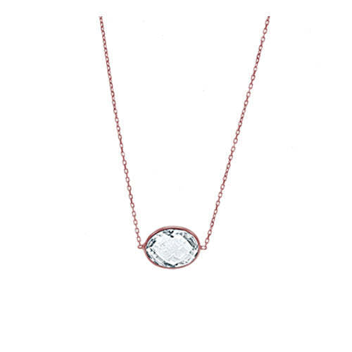 Oval Light Blue Topaz Pendant