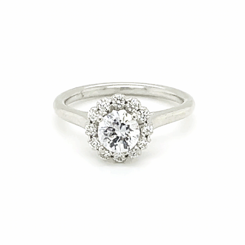 HOWARD Line Eva Round Halo Engagement Ring