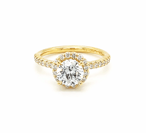 HOWARD Collection Chloe Halo Round Engagement Ring