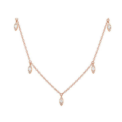 Video Thumbnail: Marquisrose - Station Marquis Shape Diamond Necklace