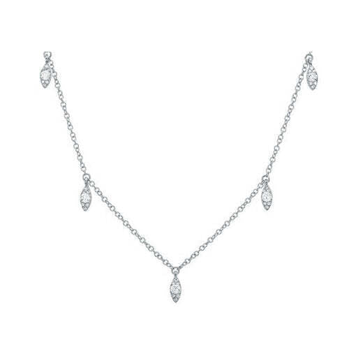 Video Thumbnail: Marquiswhite - Station Marquis Shape Diamond Necklace