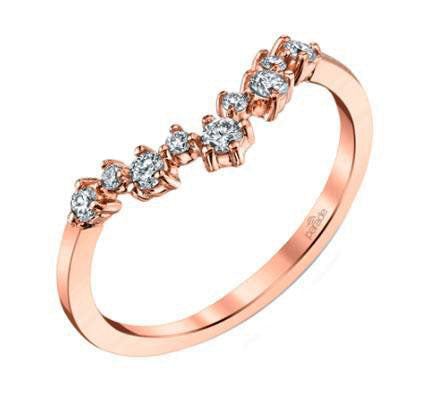 Video Thumbnail: Stackable Chevron Diamond Wedding Band Ring