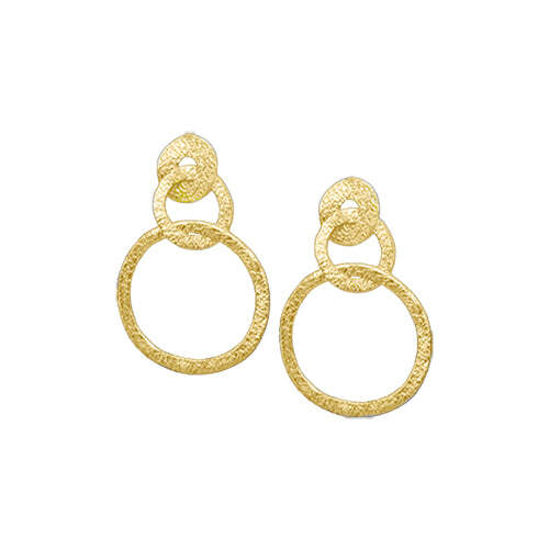 Video Thumbnail: Textured Circle Drop Earrings