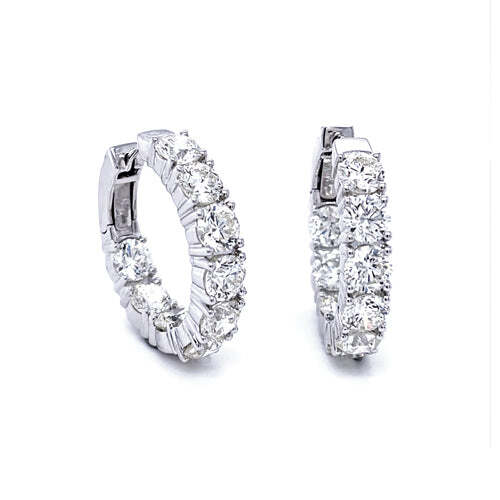 Inside-Out Diamond Huggie Earrings