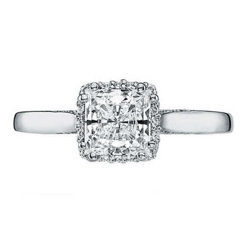 Tacori Dantela Halo Princess Diamond Engagement Ring