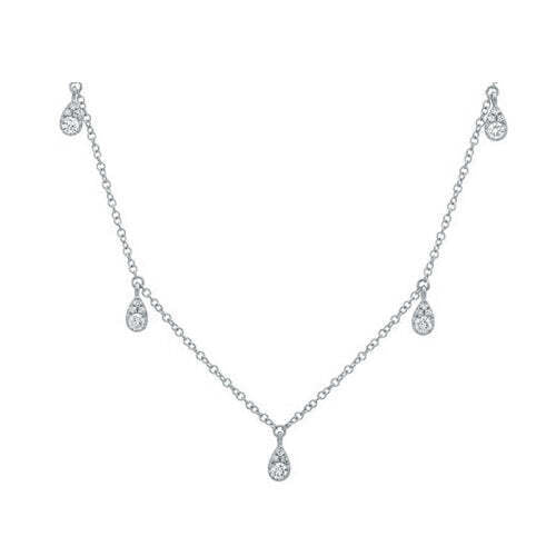 Video Thumbnail: Teardropwhite - Station Teardrop Diamond Necklace