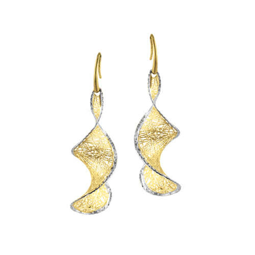 Video Thumbnail: Custom Gold Sprial Drop Earrings