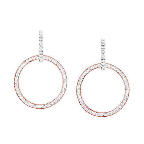 Video Thumbnail: Circle Diamond Drop Earrings