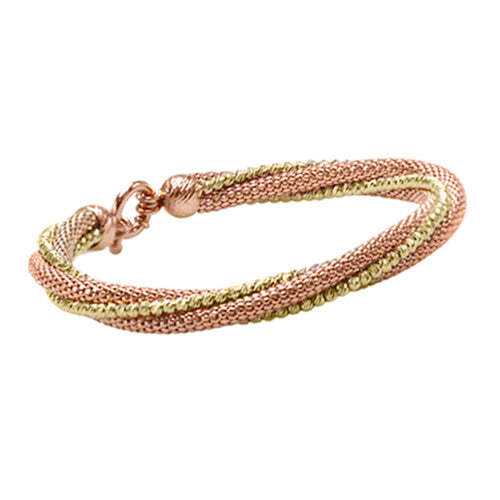 Gold Intertwining Mesh Bracelet