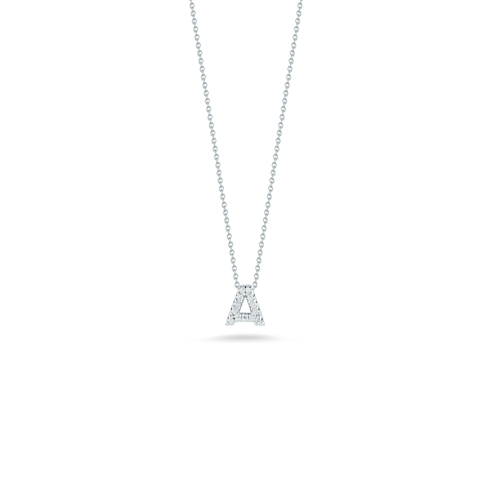 18KW Gold Tiny Treasures Diamond Love Letter 'A' Necklace